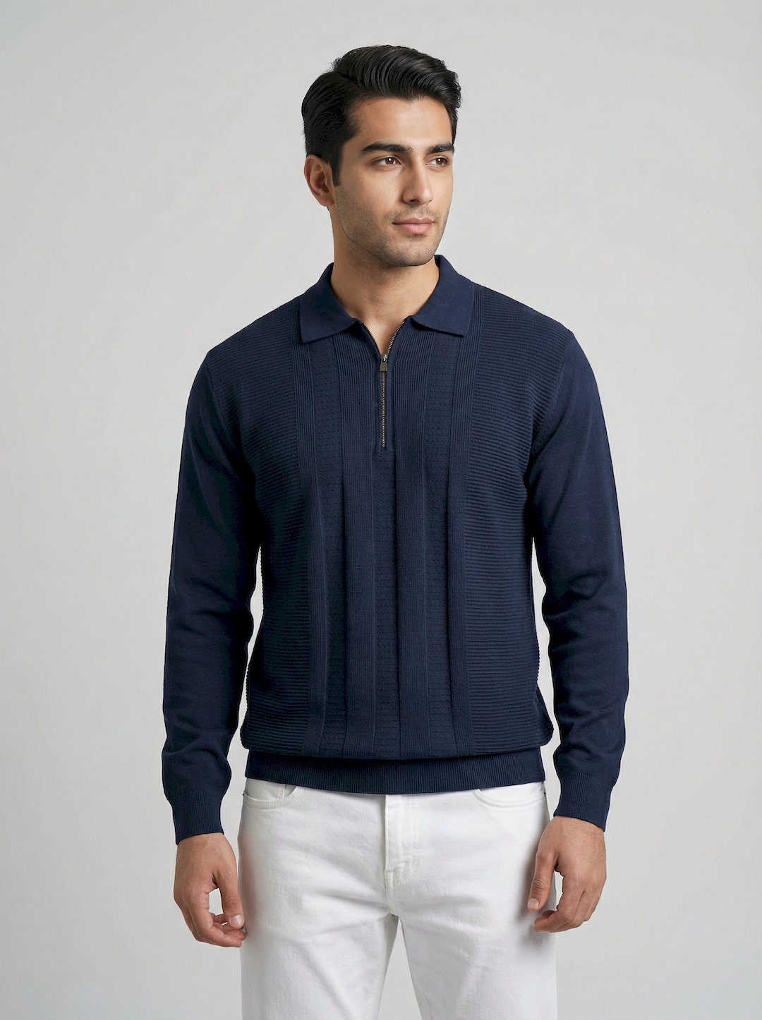 بلوز بافت نیم زیپ 3271